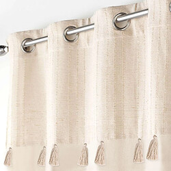 Douceur D'Interieur Rideau à œillets HAVER - Coton, polyester et top métallisé - 140 x 240 cm - Ecru