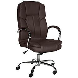 Decoshop26 Fauteuil de bureau XXL - Marron