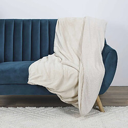 Toilinux Plaid flanelle 140x200 cm - Beige