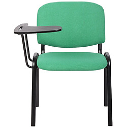 Decoshop26 fauteuil visiteur avec tablette - Vert