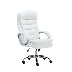 Decoshop26 Fauteuil de bureau - Blanc