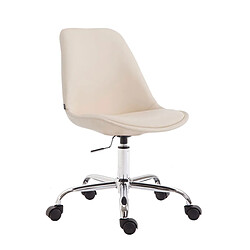 Decoshop26 Tabouret de bureau pivotant - Beige