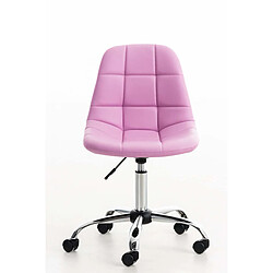 Decoshop26 Chaise de bureau pivotante - Rose pas cher