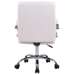 Decoshop26 Fauteuil de bureau - Blanc pas cher