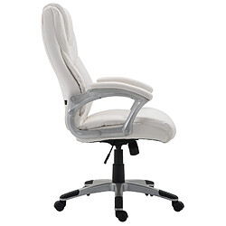 Decoshop26 Fauteuil de bureau - Blanc