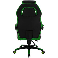 Decoshop26 siège gamer - noir et vert pas cher
