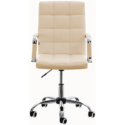 Decoshop26 Fauteuil de bureau - Crème