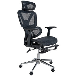 Decoshop26 Fauteuil de bureau ergonomique - Noir