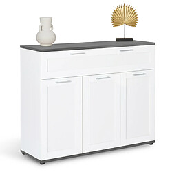 Idmarket MARKET Buffet VITO - Blanc et Gris