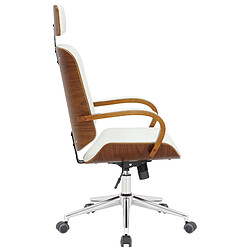 Avis Decoshop26 Fauteuil de bureau en similicuir - Blanc