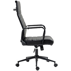 Decoshop26 Fauteuil de bureau pivotant - Noir