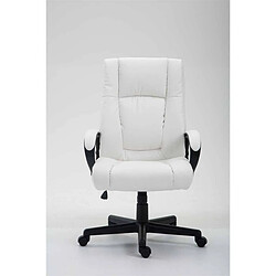 Decoshop26 Fauteuil de bureau XL - Blanc