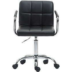 Decoshop26 Fauteuil de bureau - Noir
