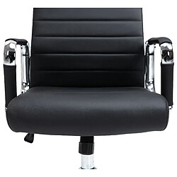 Decoshop26 Fauteuil de bureau cuir - Noir pas cher