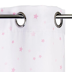 Toilinux Lot de 2 Rideaux Princesse pour enfant - 140 x 260 cm - Rose