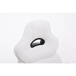 Decoshop26 Fauteuil gamer - Blanc pas cher