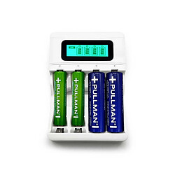 Pullman chargeur + 4 piles rechargeables AA NiMH pas cher
