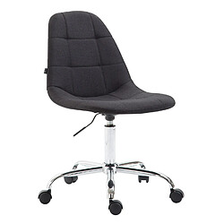 Decoshop26 Fauteuil de bureau pivotant - Noir