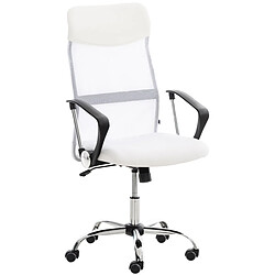 Decoshop26 Fauteuil de bureau - Blanc