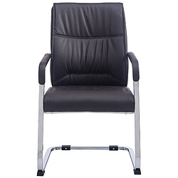 Decoshop26 Fauteuil de bureau visiteur - Marron