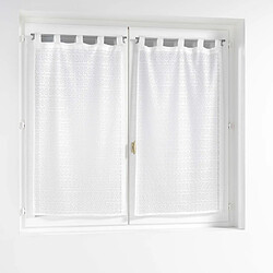 Douceur D'Interieur Paire de voilages maille Apolline - 60 x 90 cm - Blanc
