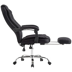 Decoshop26 Fauteuil de bureau tissu - Noir