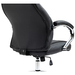 Decoshop26 Fauteuil de bureau cuir - Noir pas cher
