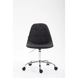 Decoshop26 Fauteuil de bureau pivotant - Noir