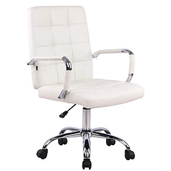 Decoshop26 Fauteuil de bureau - Blanc
