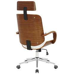Acheter Decoshop26 Fauteuil de bureau en similicuir - Blanc