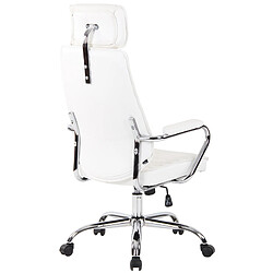 Acheter Decoshop26 fauteuil de bureau en cuir - Blanc