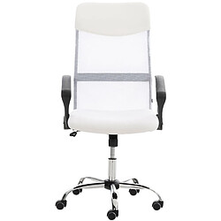 Decoshop26 Fauteuil de bureau - Blanc