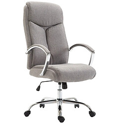 Decoshop26 Fauteuil de bureau XL - Gris