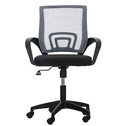 Decoshop26 Fauteuil de bureau microfibre - Gris