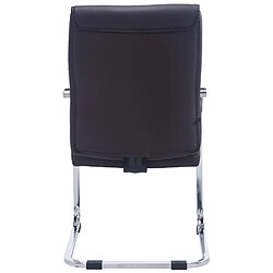 Decoshop26 Fauteuil de bureau visiteur - Marron pas cher