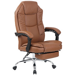 Decoshop26 Fauteuil de bureau relax - Marron