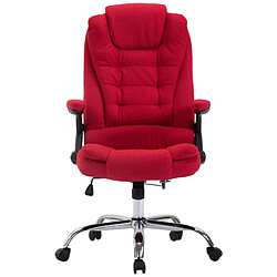 Decoshop26 Fauteuil de bureau XXL - Rouge
