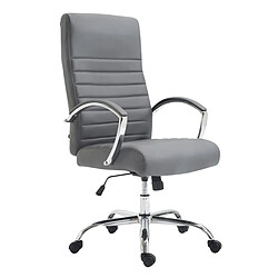 Decoshop26 Fauteuil de bureau - Gris
