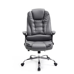 Decoshop26 Fauteuil de bureau - Gris