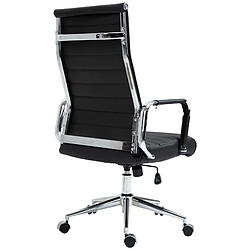 Avis Decoshop26 Fauteuil de bureau cuir - Noir