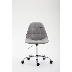 Decoshop26 Fauteuil de bureau tissu - Gris