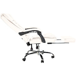 Decoshop26 Fauteuil de bureau ergonomique - Blanc