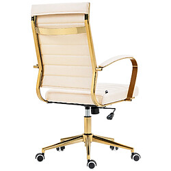 Acheter Decoshop26 Fauteuil de bureau design - Crème