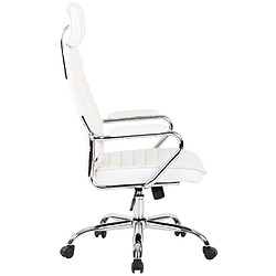 Avis Decoshop26 fauteuil de bureau en cuir - Blanc