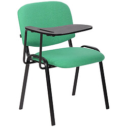 Decoshop26 fauteuil visiteur avec tablette - Vert