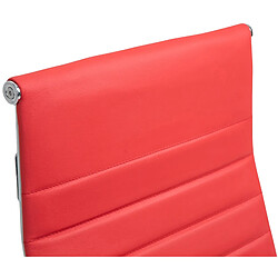 Acheter Decoshop26 Fauteuil de bureau cuir - Rouge