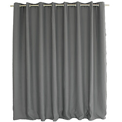 Avis Toilinux Lot de 2 grands Rideaux unis occultants avec œillets - 300 x 240 cm - Gris