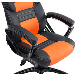 Decoshop26 Siège gamer - Noir et orange pas cher
