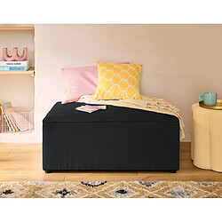 Bestmobilier Pouf Topaze - Noir