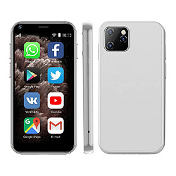 Smartphone Ultra Mince 2.5 Pouces Quad Core Bluetooth Wifi Dual SIM 1GB+8GB 3G + SD 32Go Blanc YONIS